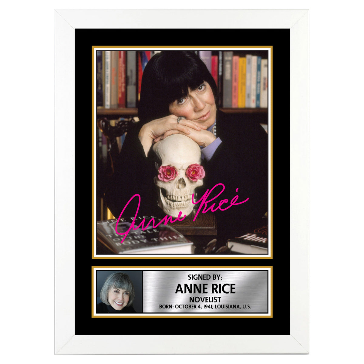 Anne Rice M185 Authors Printed Signature Poster Print Gift