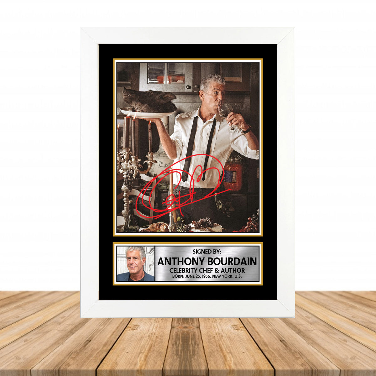 Anthony Bourdain M808 Television Printed Signature Poster Print Gift