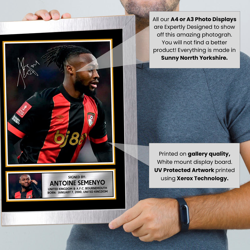 Antoine Semenyo Signed Autographed Poster Print – AFC Bournemouth Football Memorabilia – Authentic Signature – Collector Gift for Fans