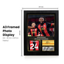 Antoine Semenyo Printed Signed Poster – AFC Bournemouth & Ghana Midfielder Tribute Wall Art with Jersey & Bio Plaque – Premier League Football Memorabilia for Fans & Collectors
