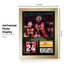 Antoine Semenyo Printed Signed Poster – AFC Bournemouth & Ghana Midfielder Tribute Wall Art with Jersey & Bio Plaque – Premier League Football Memorabilia for Fans & Collectors