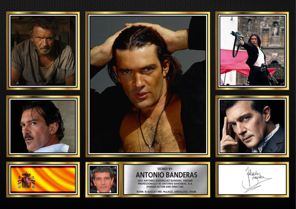Antonio Banderas – Printed Signature Television Star Print – Reproduction Print