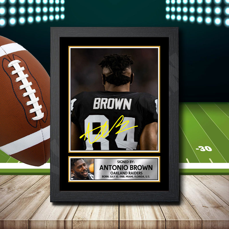 Antonio Brown 2 – Printed Signature NFL Star Print – Antonio Brown 2