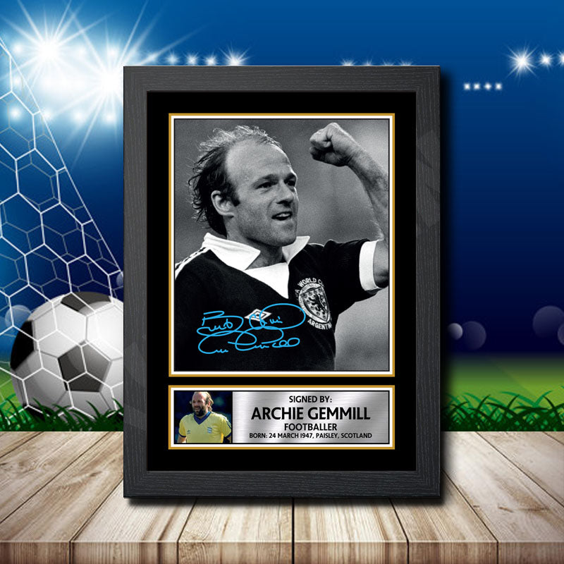 Archie Gemmill Printed Signature Footballers Star Poster Print Framed Wall Art Gift – Archie Gemmill Printed Signature Footballers Star Poster Print