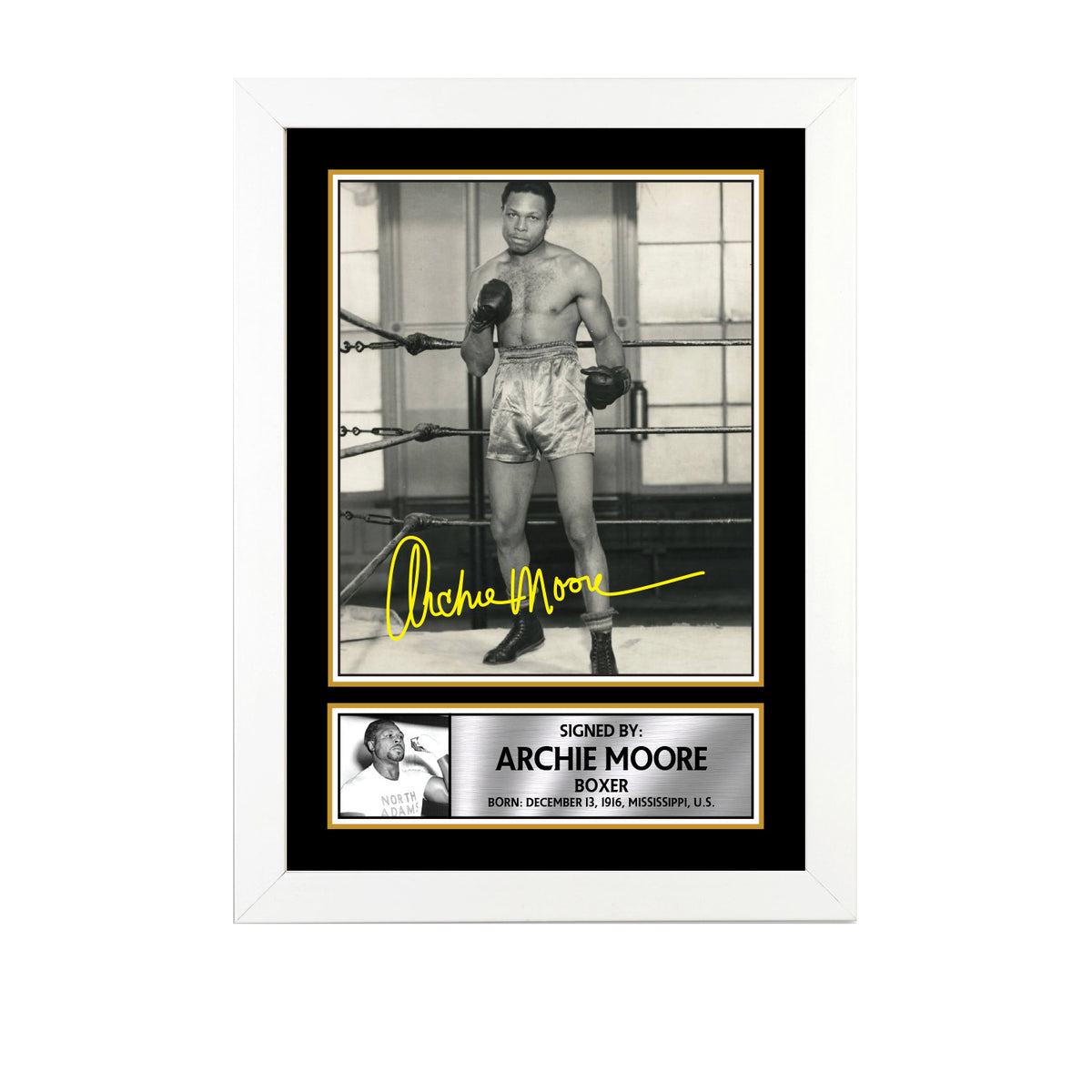 Archie Moore M662 Boxing Printed Signature Poster Print Gift