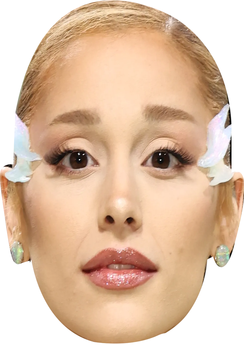 Ariana Grande 2025 Celebrity Face Mask Fancy Dress Cardboard Costume Mask