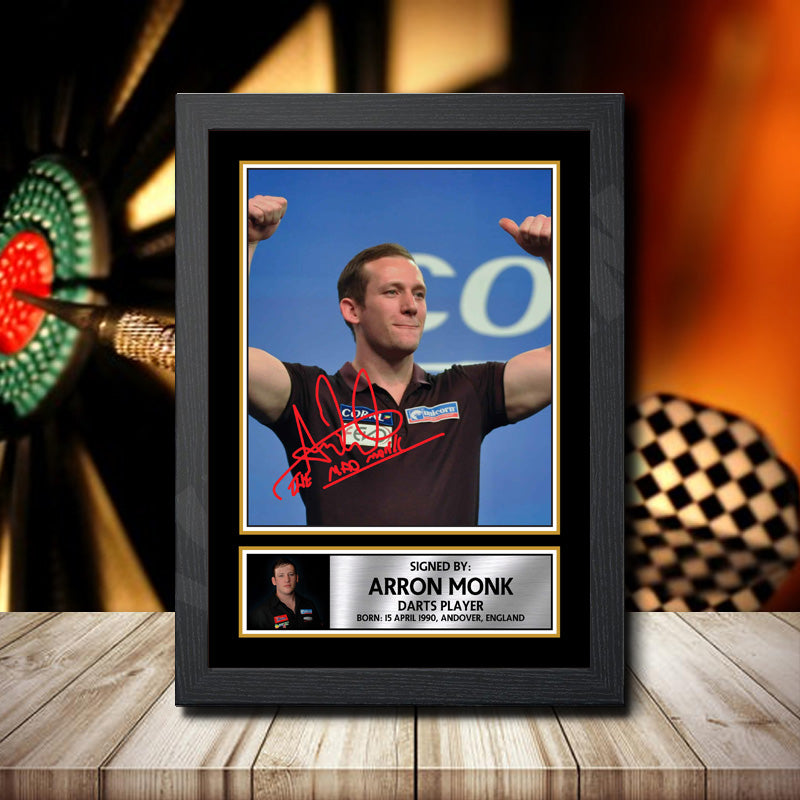 Arron Monk 2 Printed Signature Darts Star Poster Print Framed Wall Art Gift – Arron Monk 2 Printed Signature Darts Star Poster Print