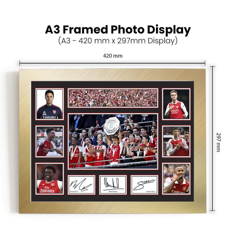 Arsenal Premier League Football Team Framed Autographed Print - Limited Edition Autograph Fan Gift – Collectible Memorabilia Merchandise