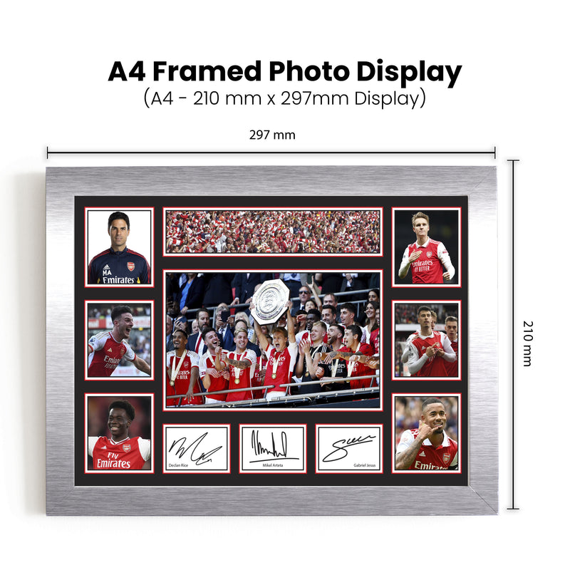 Arsenal Premier League Football Team Framed Autographed Print - Limited Edition Autograph Fan Gift – Collectible Memorabilia Merchandise