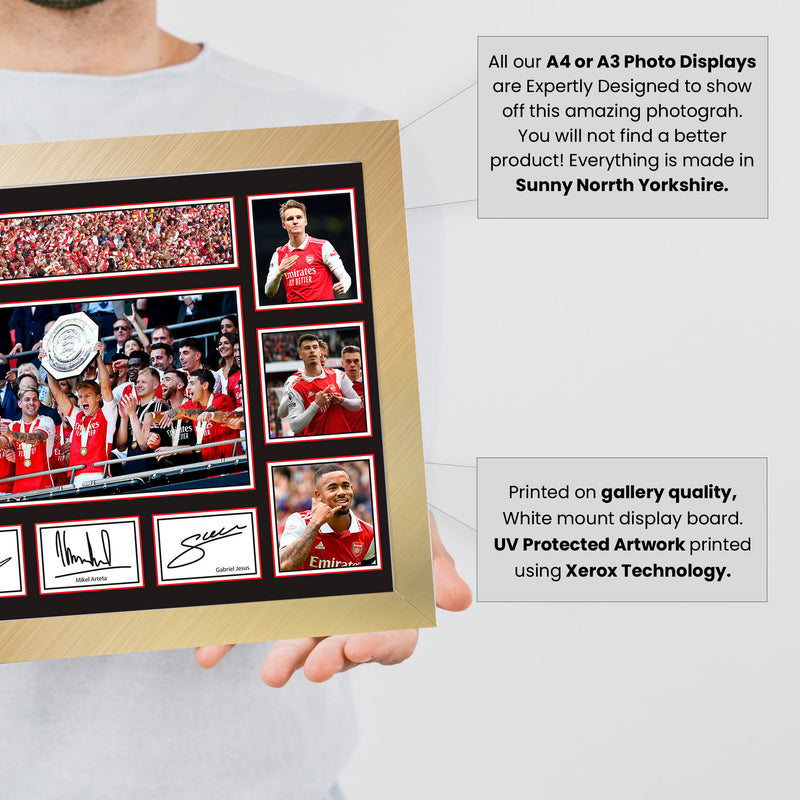 Arsenal Premier League Football Team Framed Autographed Print - Limited Edition Autograph Fan Gift – Collectible Memorabilia Merchandise