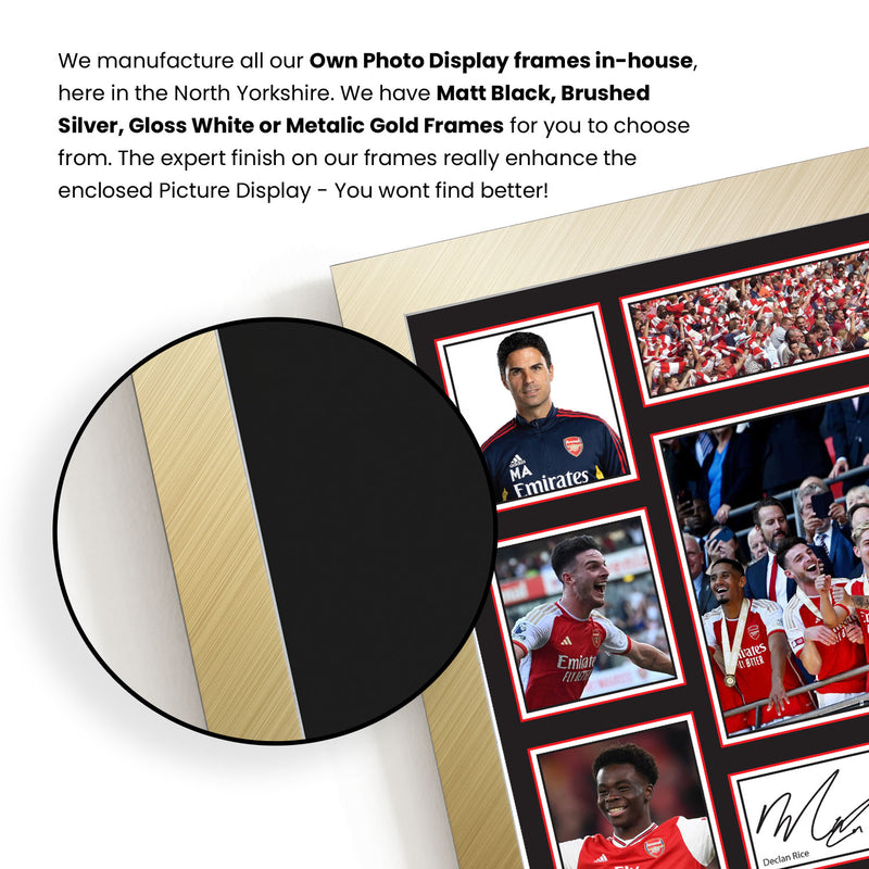 Arsenal Premier League Football Team Framed Autographed Print - Limited Edition Autograph Fan Gift – Collectible Memorabilia Merchandise