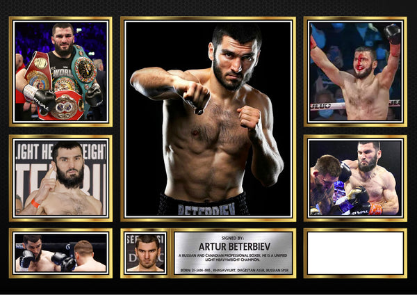 Artur Beterbiev top boxer Printed Signature Print Landscape – Reproduction Print