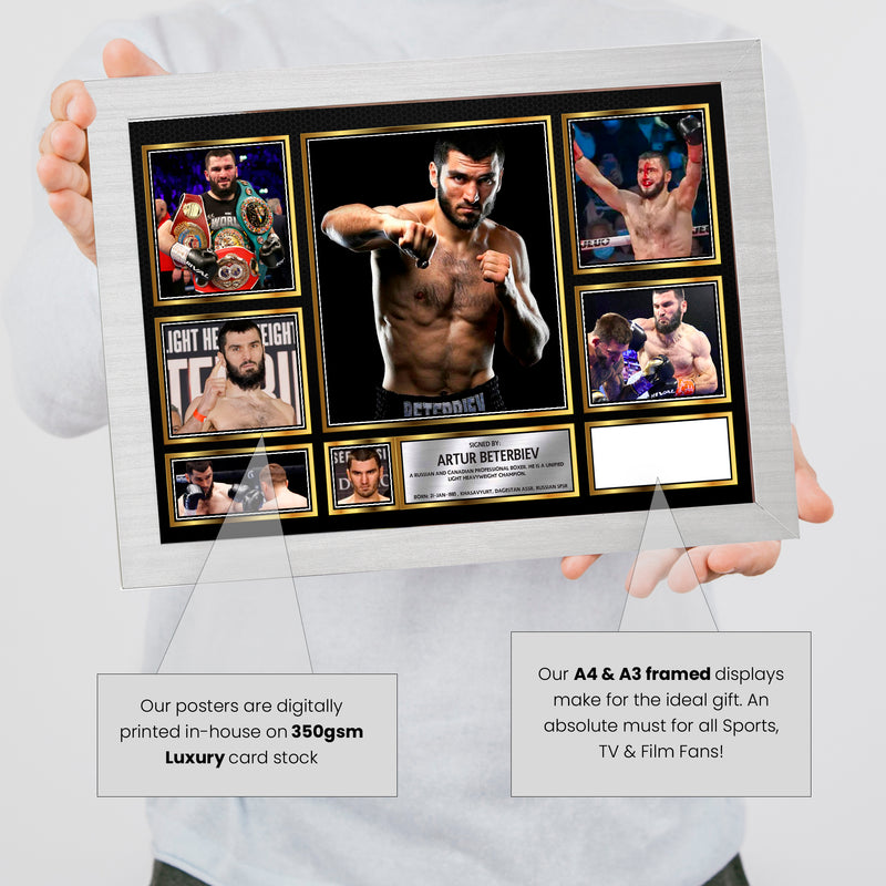 Artur Beterbiev top boxer Autographed Print Landscape