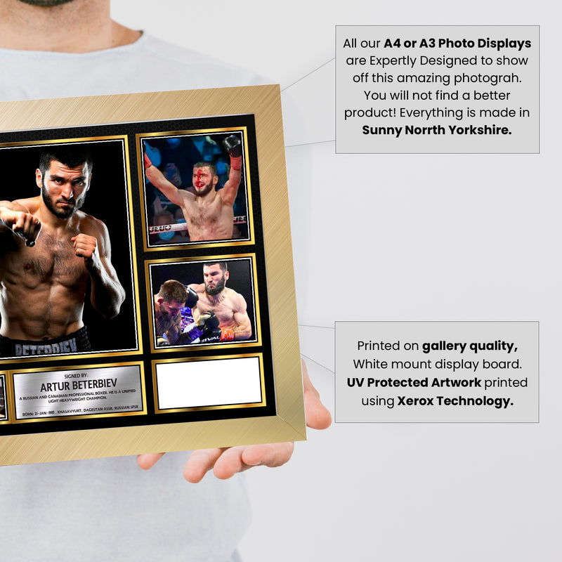 Artur Beterbiev top boxer Autographed Print Landscape