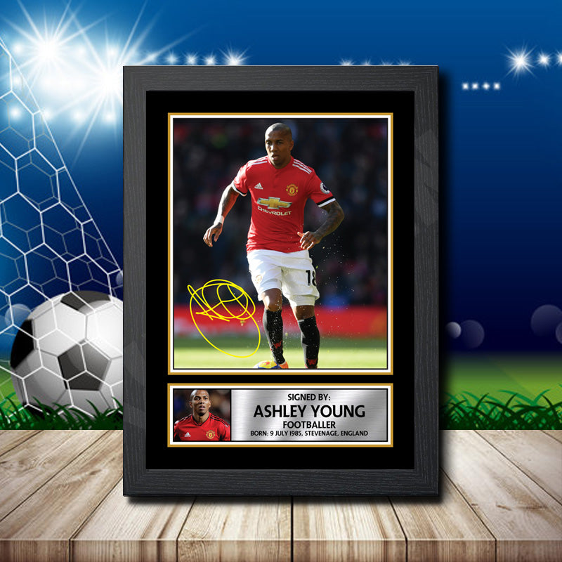 Ashley Young 2 Printed Signature Footballers Star Poster Print Framed Wall Art Gift – Ashley Young 2 Printed Signature Footballers Star Poster Print