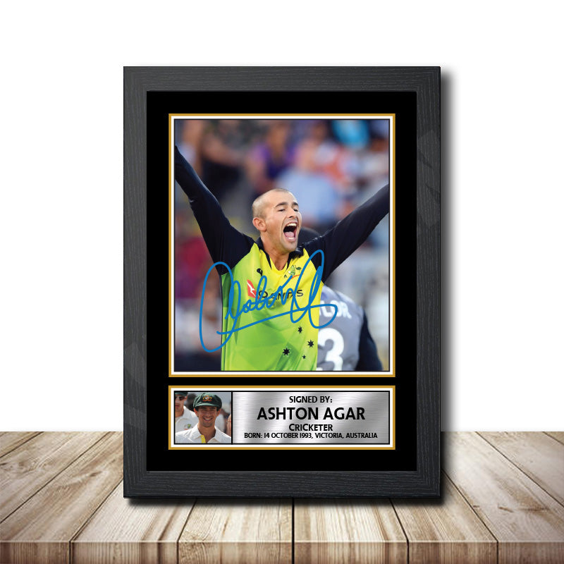 Ashton Agar M1478 Cricketer Printed Signature Poster Print Gift