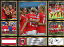 Austria Ladies Football Teams Framed Autographed Print - Limited Edition Autograph Fan Gift – Collectible Memorabilia Merchandise