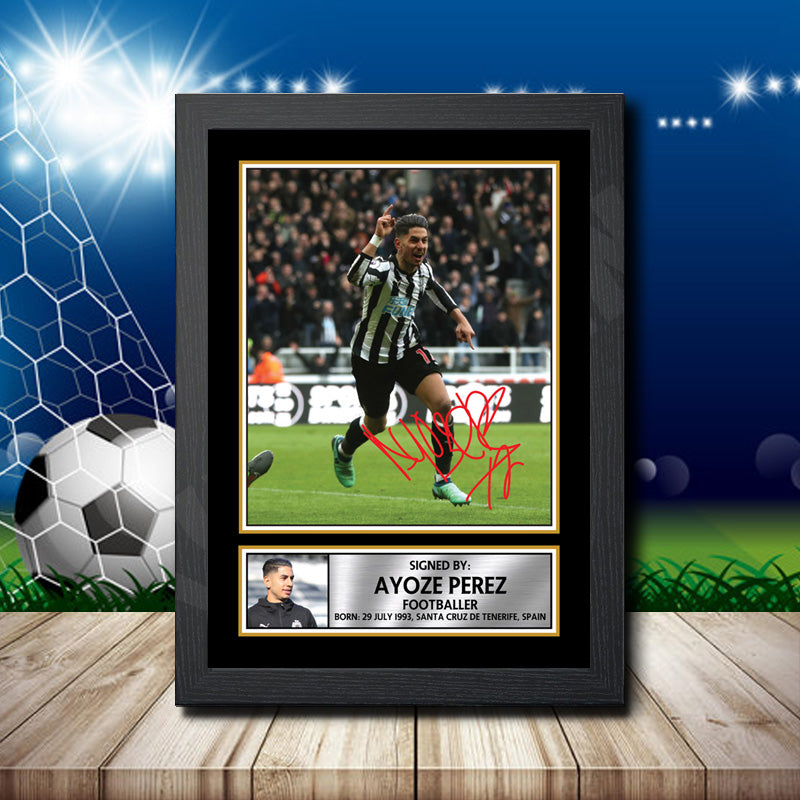 Ayoze Perez Printed Signature Footballers Star Poster Print Framed Wall Art Gift – Ayoze Perez Printed Signature Footballers Star Poster Print