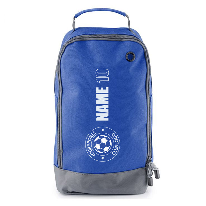 Football Boot Bags for Kids – Durable Personalized Sports Bag with Vertical Name, Custom Logo & Number