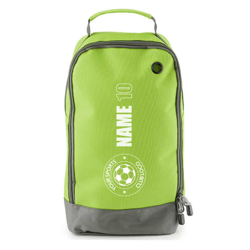 Football Boot Bags for Kids – Durable Personalized Sports Bag with Vertical Name, Custom Logo & Number