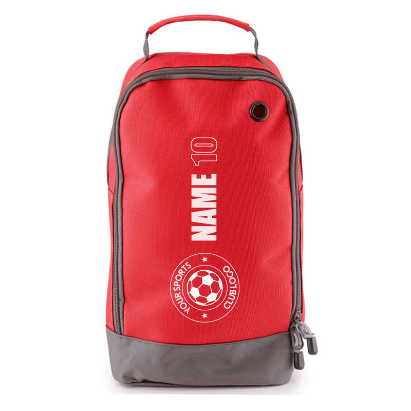 Football Boot Bags for Kids – Durable Personalized Sports Bag with Vertical Name, Custom Logo & Number