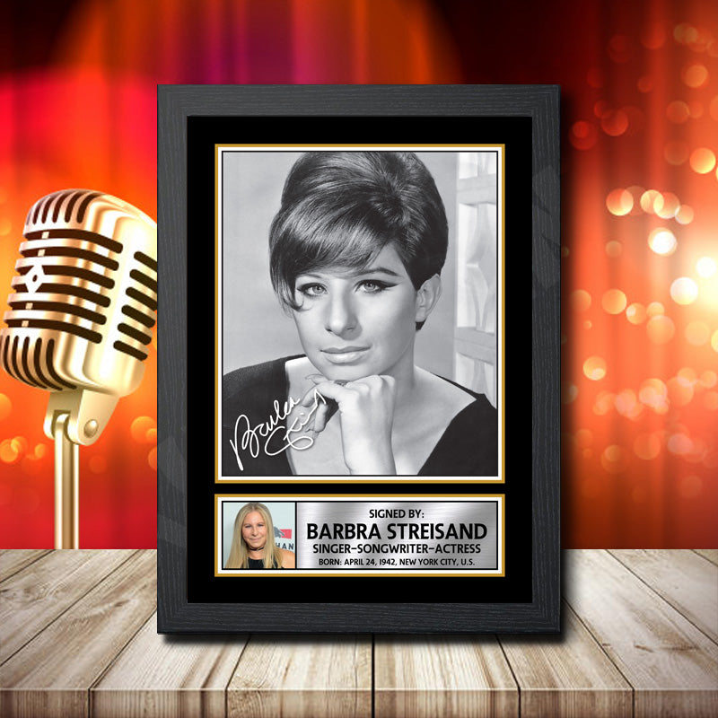 Barbra Streisand – Printed Signature Music Star Print – Barbra Streisand