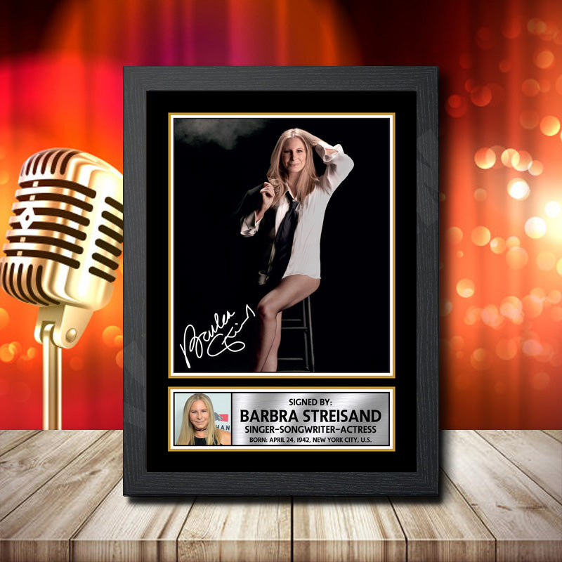 Barbra Streisand 2 – Printed Signature Music Star Print – Barbra Streisand 2