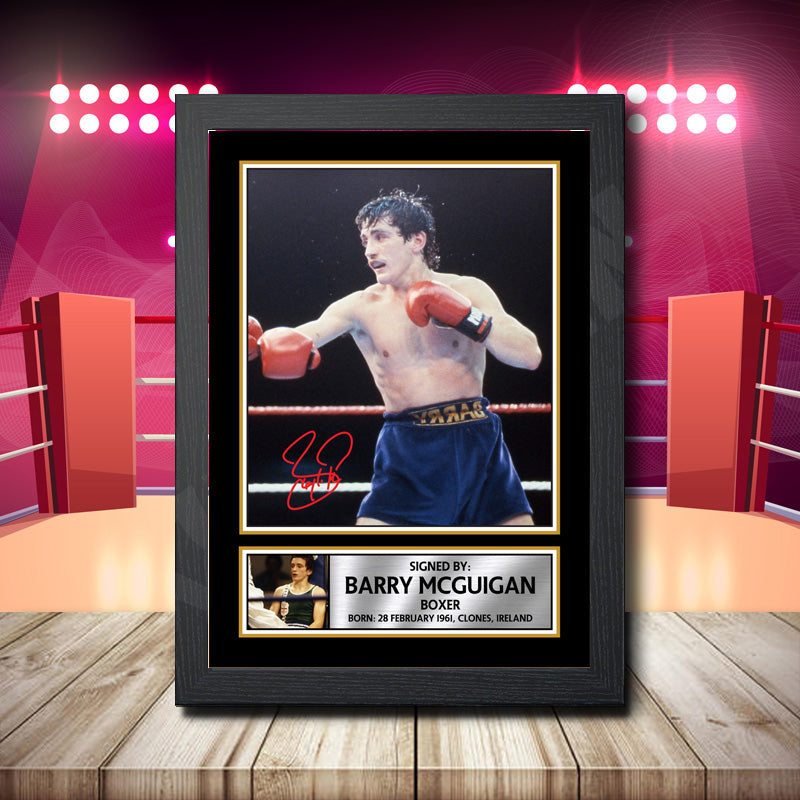 Barry Mcguigan 2 Printed Signature Boxing Star Poster Print Framed Wall Art Gift – Barry Mcguigan 2 Printed Signature Boxing Star Poster Print