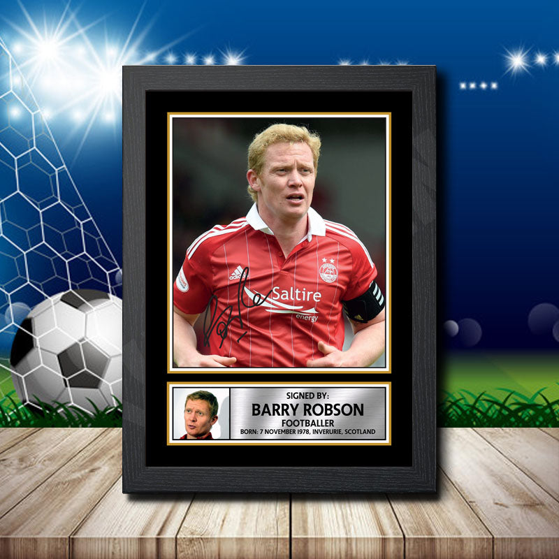 Barry Robson 2 Printed Signature Footballers Star Poster Print Framed Wall Art Gift – Barry Robson 2 Printed Signature Footballers Star Poster Print
