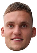 Bart Verbruggen Face Mask – Netherlands Football Goalkeeper Inspired Card Face Mask, Soccer Fan Party Accessory, Sports Supporter Prop, Football Gift for Fans