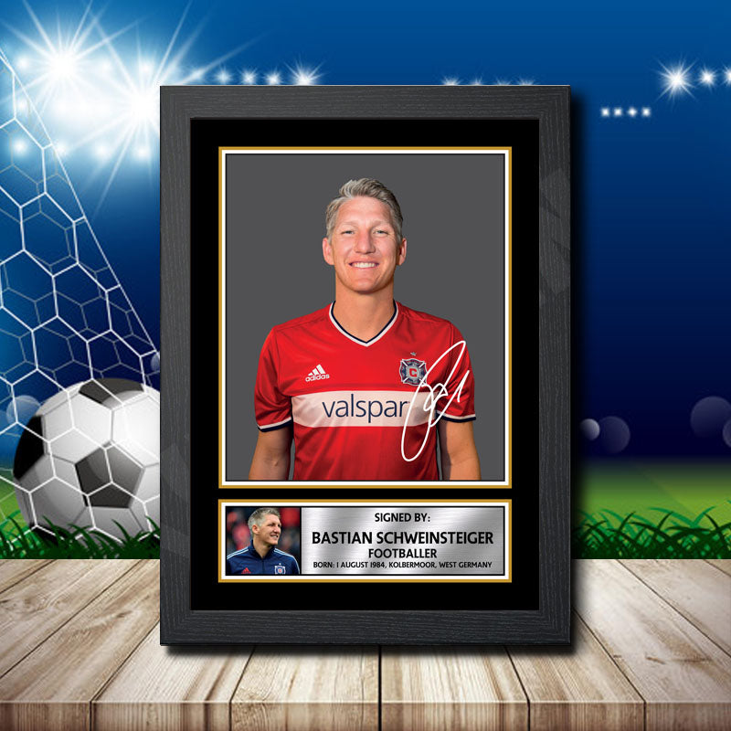 Bastian Schweinsteiger Printed Signature Footballers Star Poster Print Framed Wall Art Gift – Bastian Schweinsteiger Printed Signature Footballers Star Poster Print