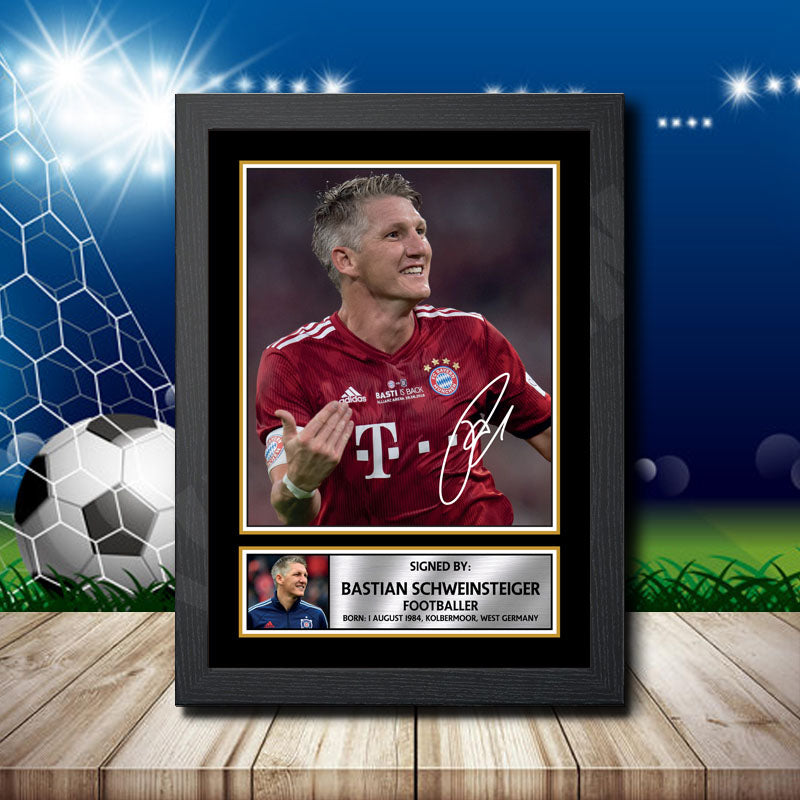 Bastian Schweinsteiger 2 Printed Signature Footballers Star Poster Print Framed Wall Art Gift – Bastian Schweinsteiger 2 Printed Signature Footballers Star Poster Print