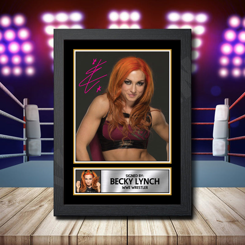 Becky Lynch 1 Printed Signature Wwe Star Poster Print Framed Wall Art Gift – Becky Lynch 1 Printed Signature Wwe Star Poster Print