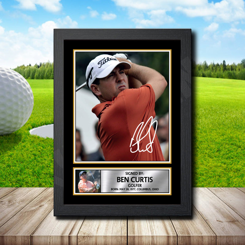 Ben Curtis Printed Signature Golfer Star Poster Print Framed Wall Art Gift – Ben Curtis Printed Signature Golfer Star Poster Print