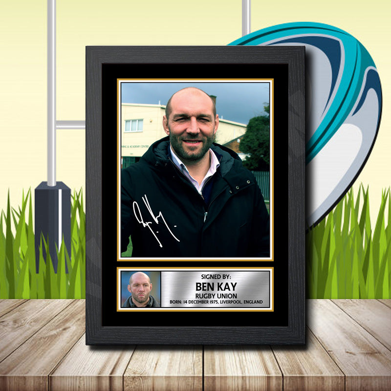 Ben Kay 1 Printed Signature Rugby Star Poster Print Framed Wall Art Gift – Ben Kay 1 Printed Signature Rugby Star Poster Print