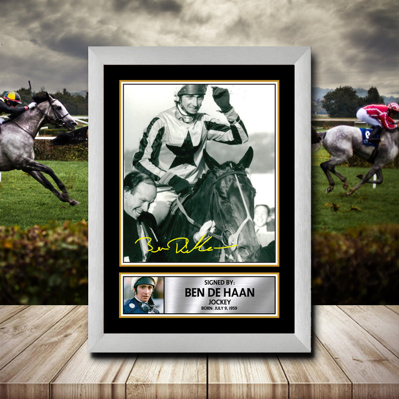Ben De Haan Printed Signature Horse-Racing Star Poster Print Framed Wall Art Gift – Ben De Haan Printed Signature Horse-Racing Star Poster Print