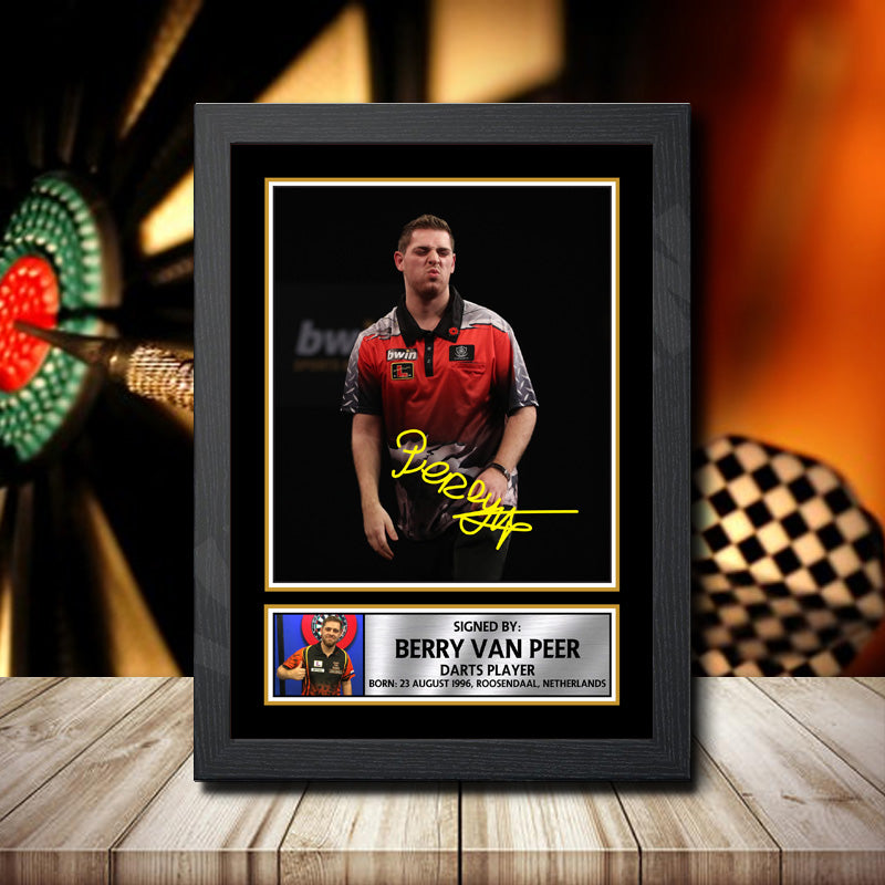 Berry Van Peer Printed Signature Darts Star Poster Print Framed Wall Art Gift – Berry Van Peer Printed Signature Darts Star Poster Print