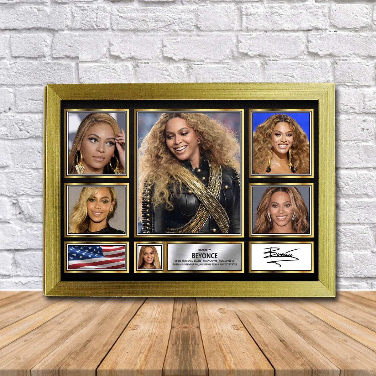 Beyonce Music Gift Framed Printed Signature Star Poster Print Wall Art Gift