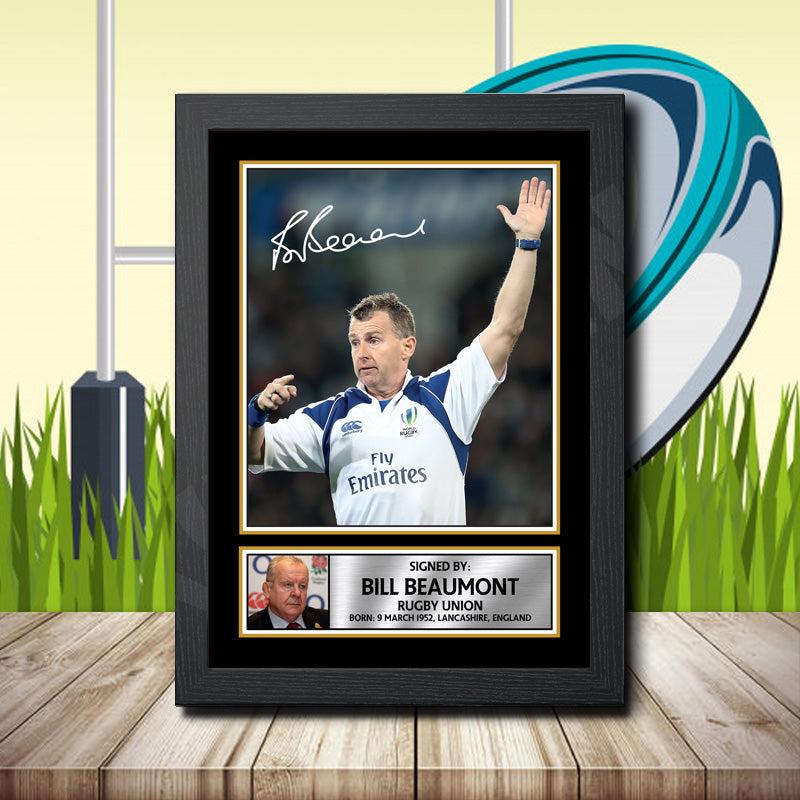 Bill Beaumont 1 Printed Signature Rugby Star Poster Print Framed Wall Art Gift – Bill Beaumont 1 Printed Signature Rugby Star Poster Print