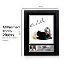 Billie Eilish Portrait Printed Signed Poster Print – Artistic Pop Music Wall Art – Autograph Style Singer Photo – Modern Music Memorabilia Collectible