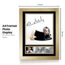 Billie Eilish Portrait Printed Signed Poster Print – Artistic Pop Music Wall Art – Autograph Style Singer Photo – Modern Music Memorabilia Collectible