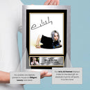 Billie Eilish Portrait Printed Signed Poster Print – Artistic Pop Music Wall Art – Autograph Style Singer Photo – Modern Music Memorabilia Collectible