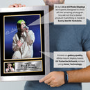 Billie Eilish Live Concert Portrait Printed Signed Poster Print – Autograph Style Singer Wall Art – Pop Music Memorabilia Collectible Photo
