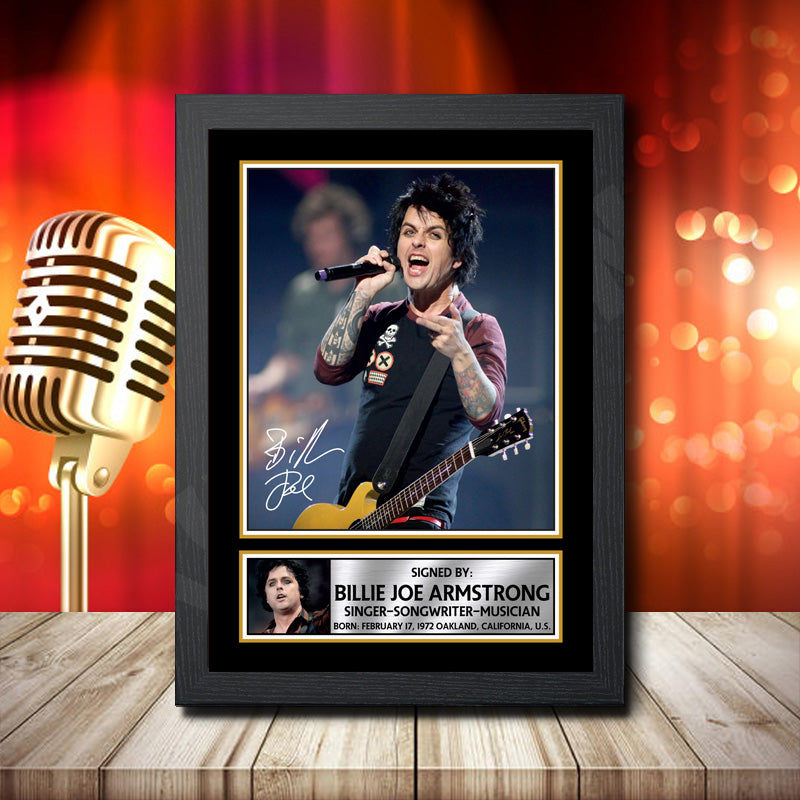 Billie Joe Armstrong – Printed Signature Music Star Print – Billie Joe Armstrong