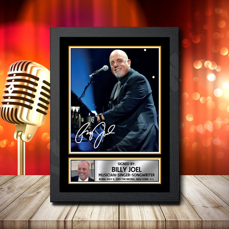 Billy Joel – Printed Signature Music Star Print – Billy Joel