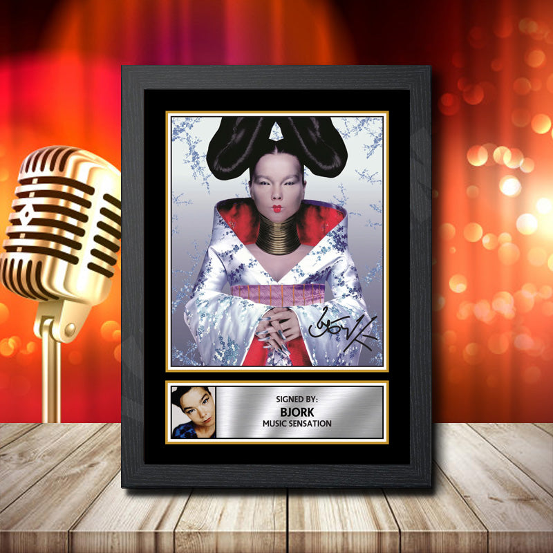 Bjork – Printed Signature Music Star Print – Bjork