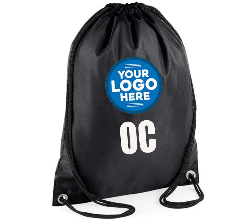 CUSTOM PRINTED GYM BAG DRAWSTRING SCHOOL KIDS LOGO AND INITIALS HIGH QUALITY SPORTS BAG