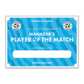 Personalised Football Club Certificates - Manager's Player Of The Match Custom Design (9 Colours)