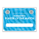 Personalised Football Club Certificates - Manager's Player Of The Match Custom Design (9 Colours)