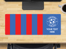 Personalised Football Club Colours Extra Large Mouse Mat (800mm x 300mm) - Blue and Red